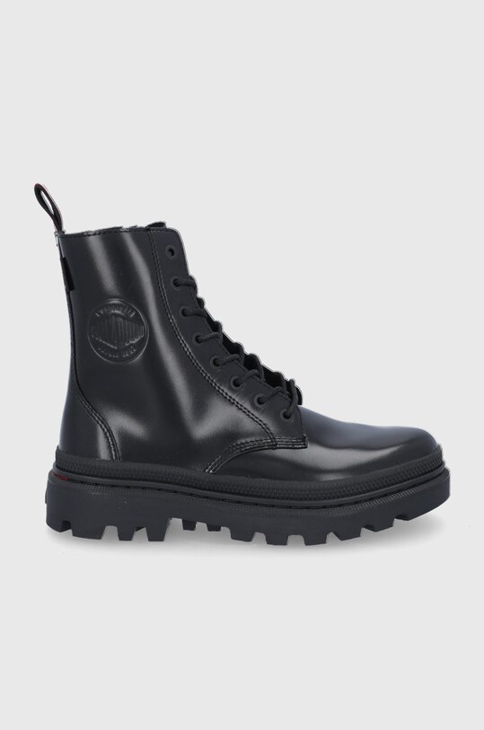 Palladium Buty skórzane płaski czarny 77204.010.M