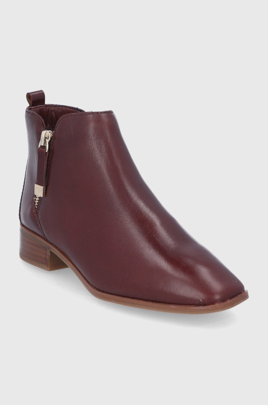Aldo Botki skórzane KAELLEFLEX.201 bordowy AW21