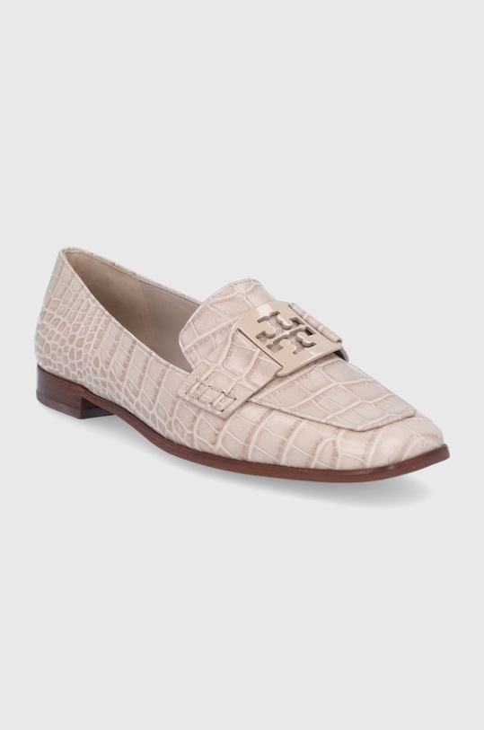 Tory Burch Mokasyny skórzane Georgia 83320.100 beżowy AW21