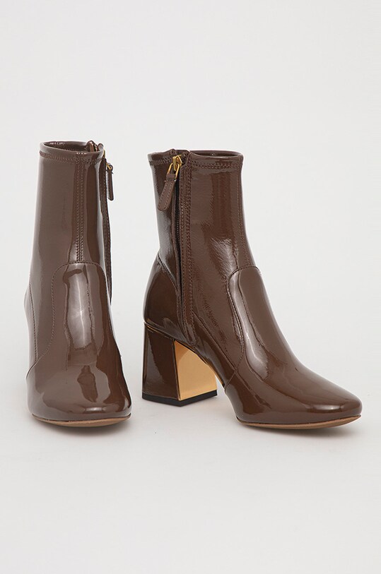 Δερμάτινες μπότες Tory Burch 79506.236 καφέ AW21