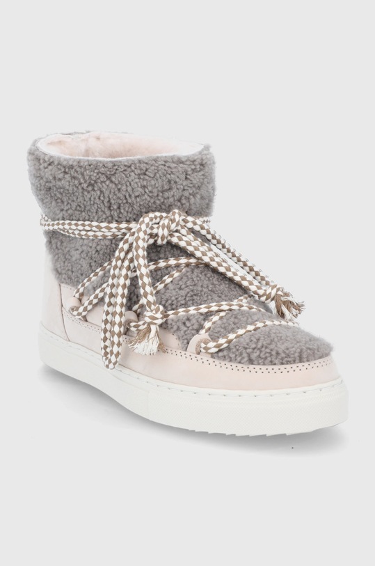 Inuikii Śniegowce skórzane Curly 70202.016.Taupe beżowy AW22