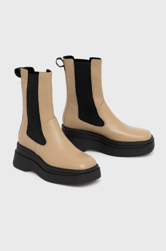 Kožené topánky Chelsea Vagabond Shoemakers Carla 5142.001.08 béžová AW21