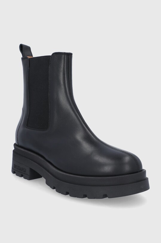 Trussardi Sztyblety skórzane Beatles 79A00721.1Y090289.K299 czarny AW21