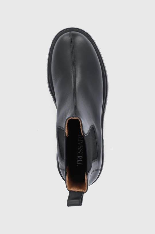 Trussardi Sztyblety skórzane Beatles czarny 79A00721.1Y090289.K299