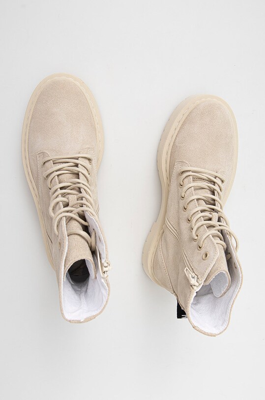 Čizme od brušene kože Steve Madden SM11001184.BEIGE.SUEDE bež