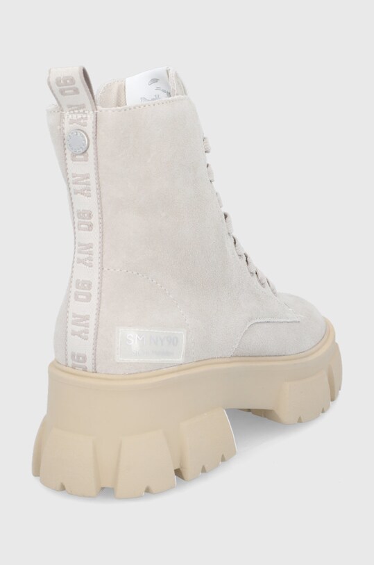 Obuwie Steve Madden Workery zamszowe Tanker Bootie SM11001261.BEIGE.SUEDE beżowy