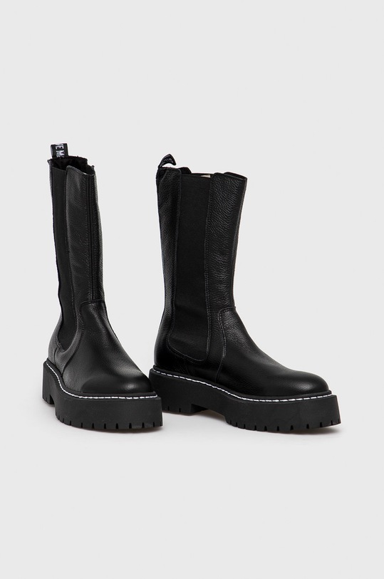 Steve Madden Sztyblety skórzane Vivianne Boot SM11001286.BLACK.LEATH czarny AW21