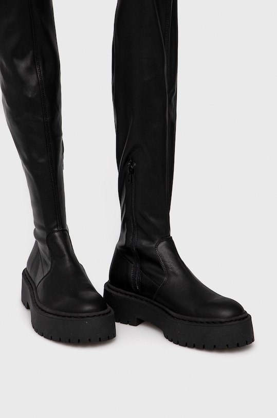 Steve Madden Ghete de piele SM11001585.BLACK negru AW22