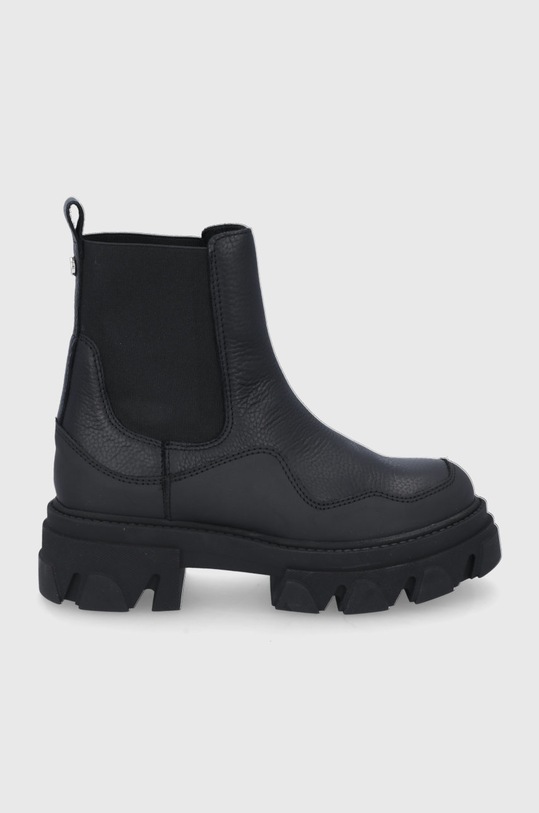 Steve Madden Sztyblety skórzane Merilyn Bootie płaski czarny SM11001689.BLACK.LEAT
