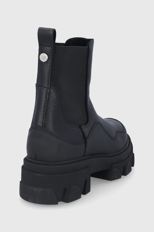 Obuwie Steve Madden Sztyblety skórzane Merilyn Bootie SM11001689.BLACK.LEAT czarny
