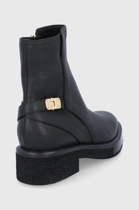 Încălțăminte Emporio Armani Cizme de piele X3M334.XF538.BLACK.BLA negru