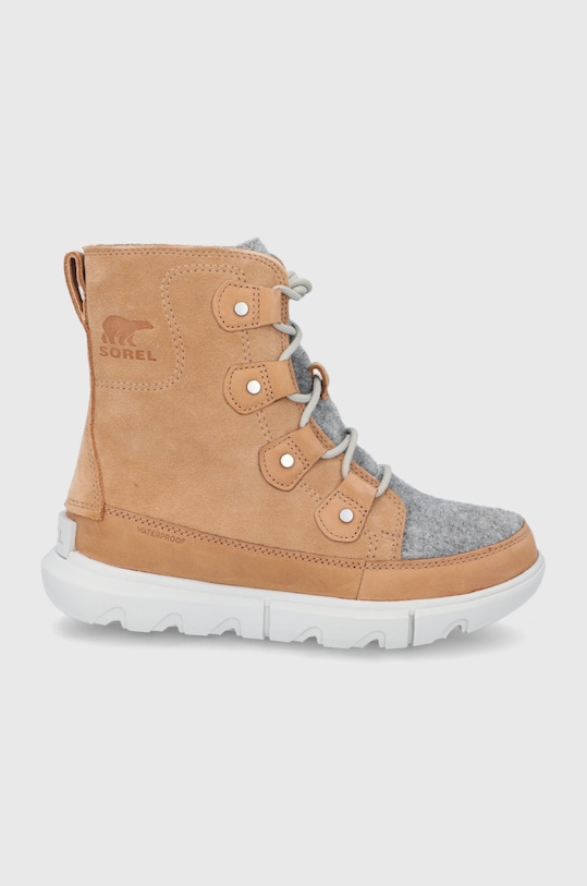 Kožené sněhule Sorel SOREL EXPLOER II semišová kůže béžová 1977491.Tawny.Buff