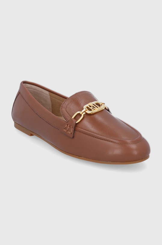 Kožené mokasíny Lauren Ralph Lauren Averi 802834983002.270 hnědá AW21