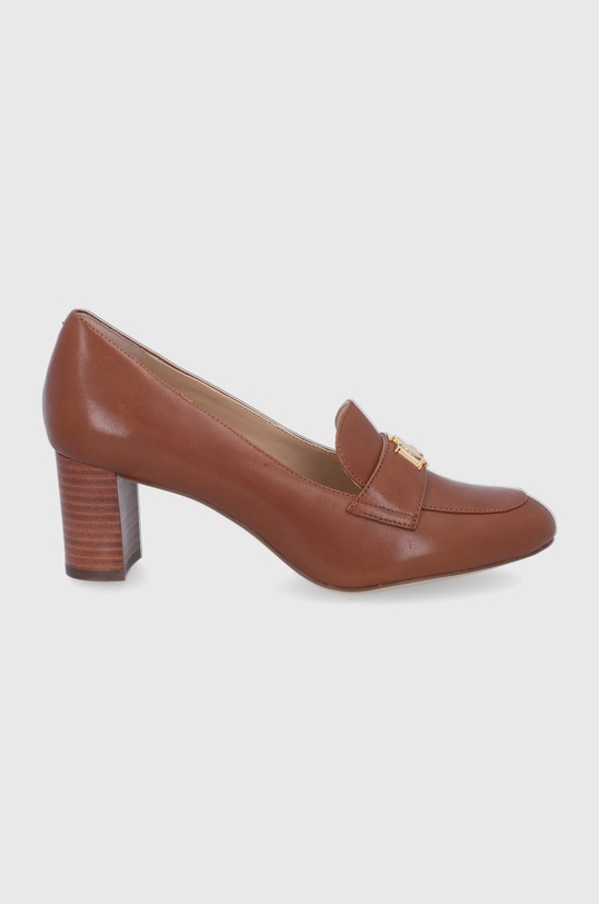 Lauren Ralph Lauren Czółenka skórzane 802824670001.200 słupek brązowy 802824670001.200
