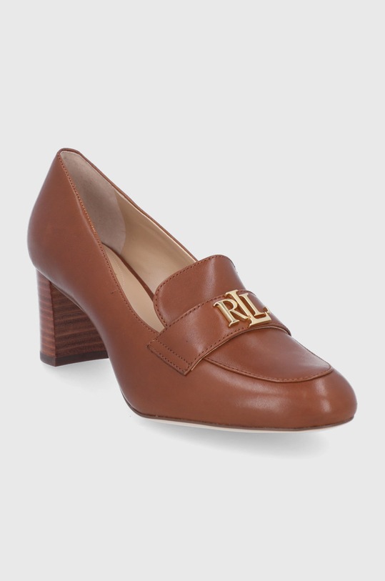 Lauren Ralph Lauren Czółenka skórzane 802824670001.200 802824670001.200 brązowy AW21