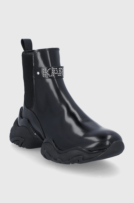 Karl Lagerfeld Sztyblety skórzane GEMINI KL62345.00X KL62345.00X czarny AW21
