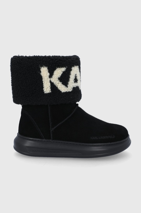 Karl Lagerfeld Cizme de zapada din piele întoarsă usor izolat negru KL44552.700