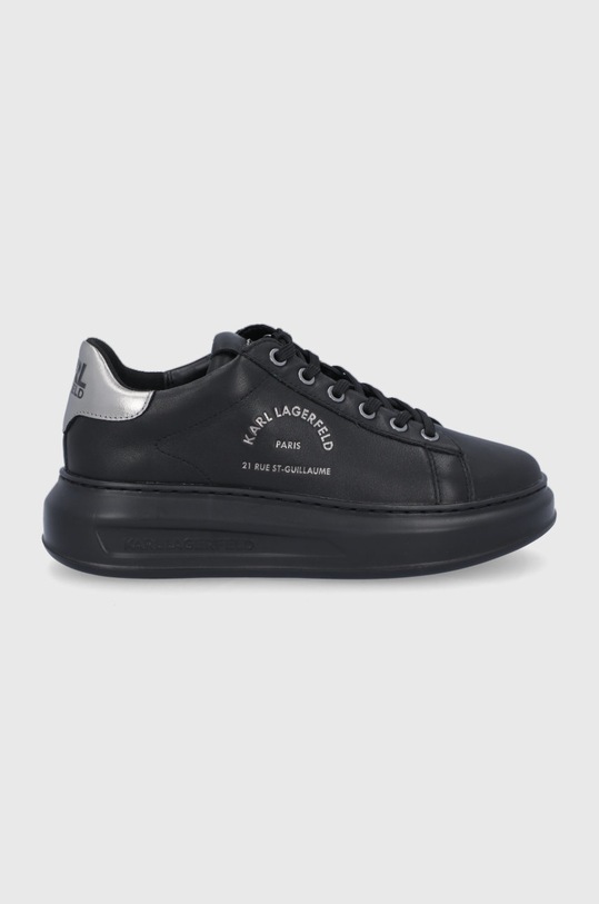 Kožené boty Karl Lagerfeld KAPRI přírodní kůže černá KL62538.Black.Lthr.Mon