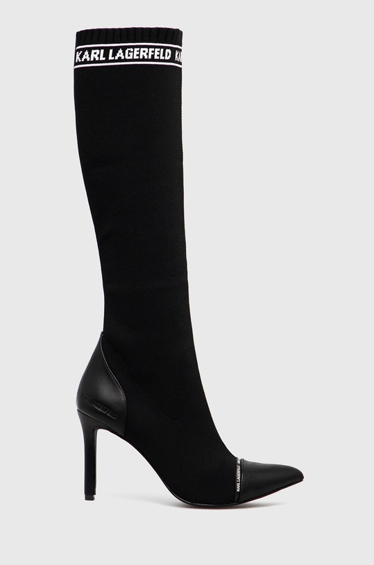 Karl Lagerfeld – Kozaki PANDARA tekstylny czarny KL31681.K00