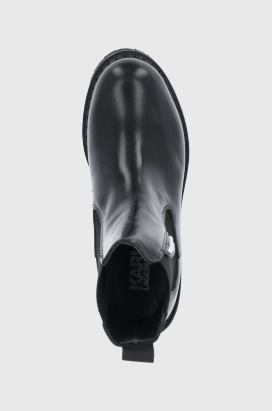 Karl Lagerfeld Sztyblety skórzane KL45440I.Black.Lthr czarny KL45440I.Black.Lthr