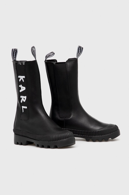 Karl Lagerfeld Sztyblety skórzane KL42590.000 KL42590.000 czarny AW21