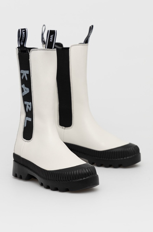 Karl Lagerfeld Sztyblety skórzane KL42590.0T1 KL42590.0T1 biały AW21