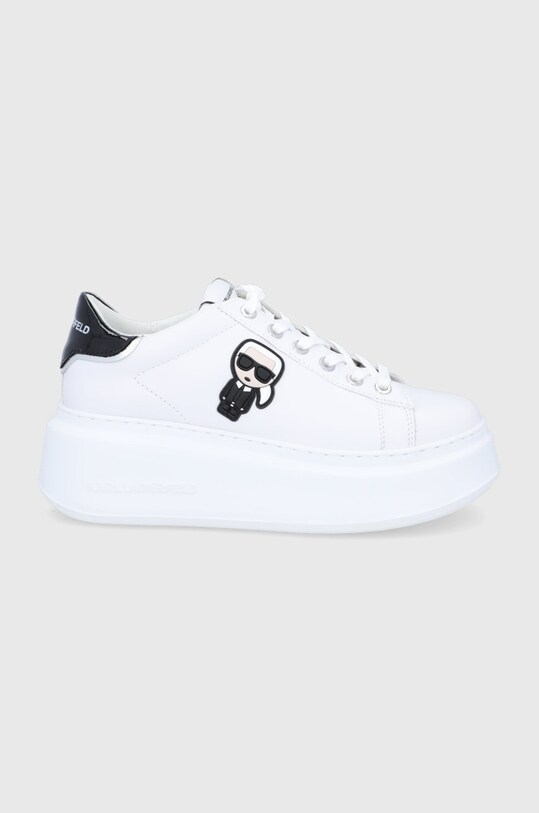 Karl Lagerfeld Buty skórzane KL63530.011 platforma biały KL63530.011