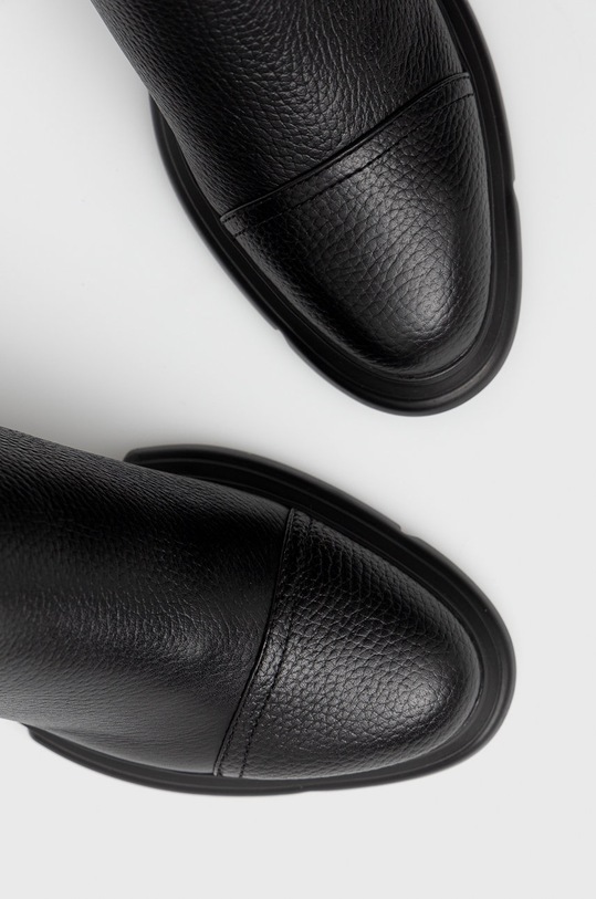 Кожаные сапоги Emporio Armani чёрный X3O213.XF538.BLACK