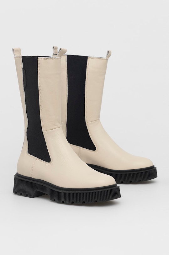 Kožené kotníkové boty Kurt Geiger London Stint 5369241109.41 béžová AW21