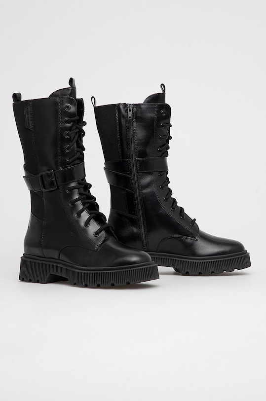 Kožené kotníkové boty Kurt Geiger London 8491900109.00 černá AW21