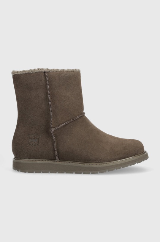 Helly Hansen śniegowce skórzane na zamek szary 11636
