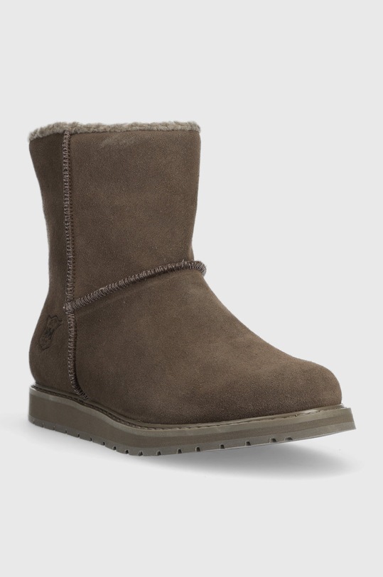 Helly Hansen śniegowce skórzane 11636 szary AW22