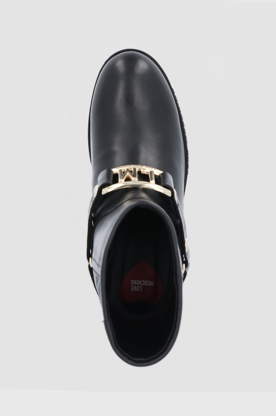 Love Moschino Botki skórzane czarny JA21224G0DIA0000