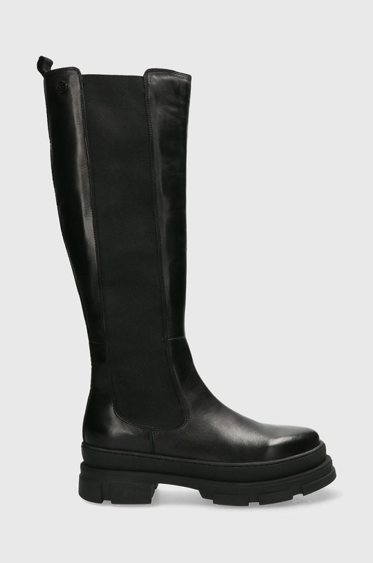 Mexx Sztyblety skórzane płaski czarny MXOM004701W.1000