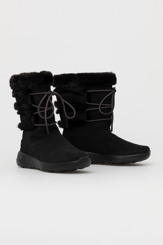 Skechers Cizme de zapada din piele întoarsă 144020.D negru AW22