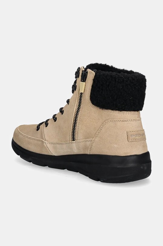 Obuća Čizme za snijeg od brušene kože Skechers GLACIAL ULTRA WOOD 16677 bež