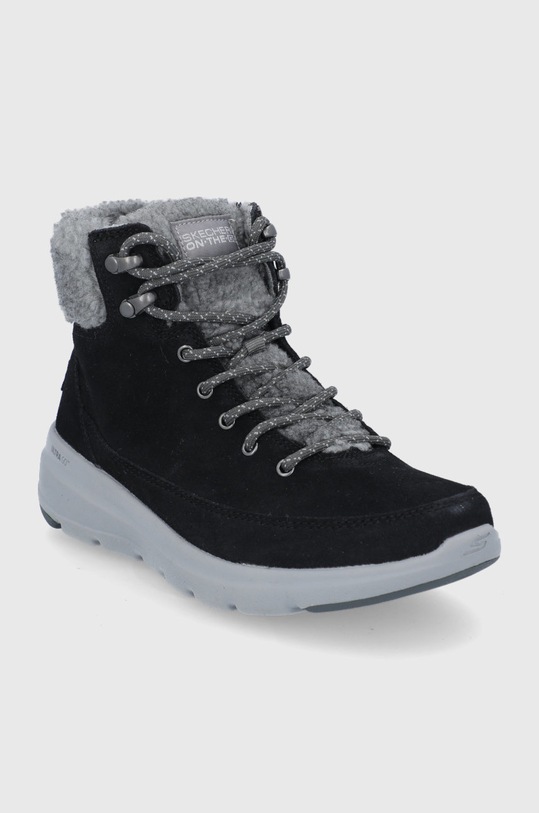 Skechers Śniegowce zamszowe 16677 szary AW24