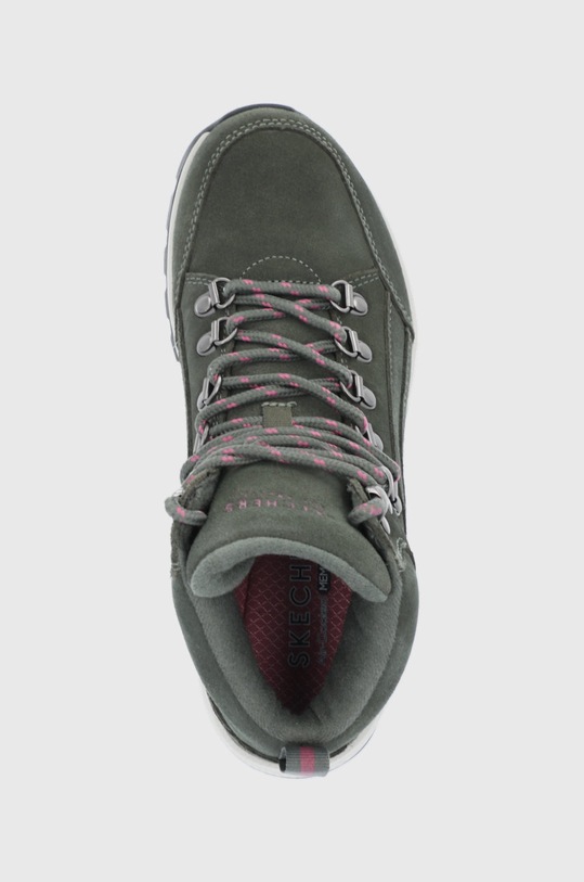 Semišové boty Skechers zelená 155220