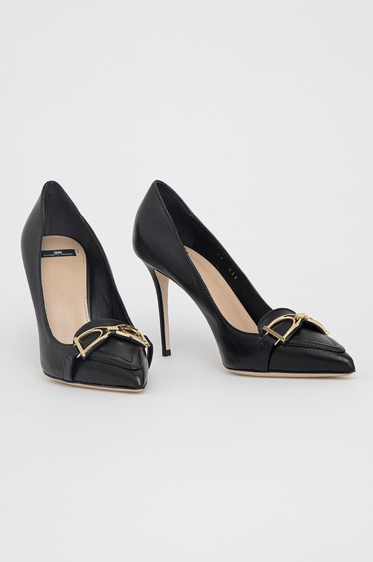 Elisabetta Franchi Sandały zamszowe SA16L16E2.110 czarny AW21