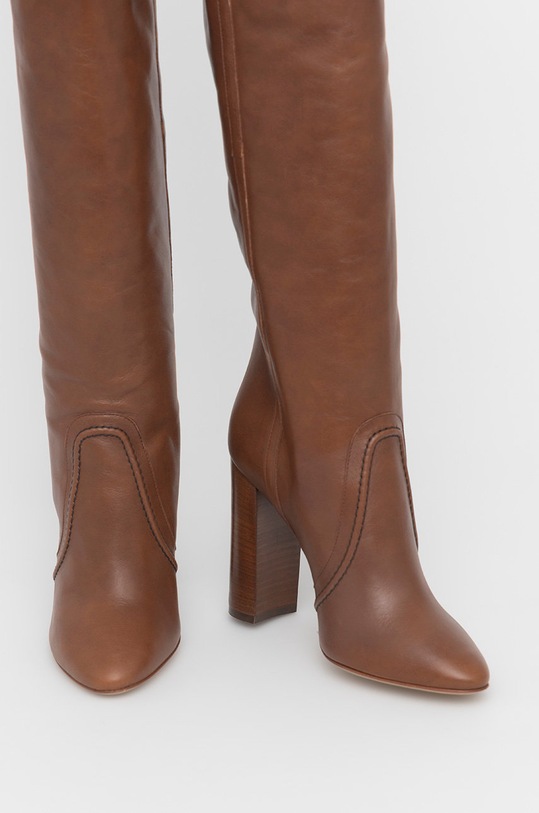 Кожени ботуши Elisabetta Franchi SA37T16E2.600 кафяв AW21