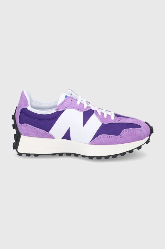 Topánky New Balance WS327LK1 semišová koža fialová WS327LK1