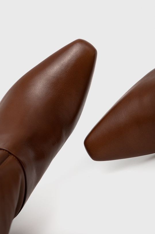 Kožené čižmy Sisley hnedá 85KUW3324.904