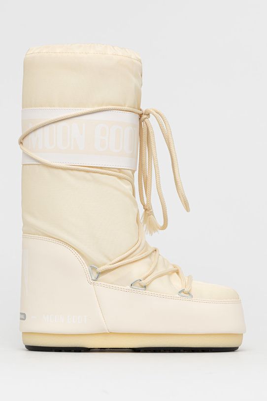 Moon Boot - Μπότες χιονιού Nylon απομίμηση λείου δέρματος μπεζ 14004400.MOON.BOOT.NYLO