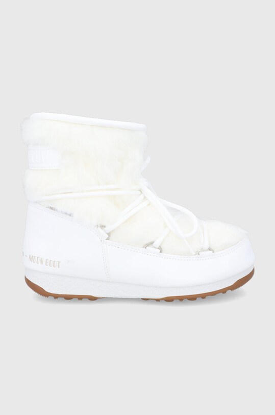 Moon Boot Śniegowce Monaco imitacja skóry licowej biały 24009700.MOON.BOOT.MONA
