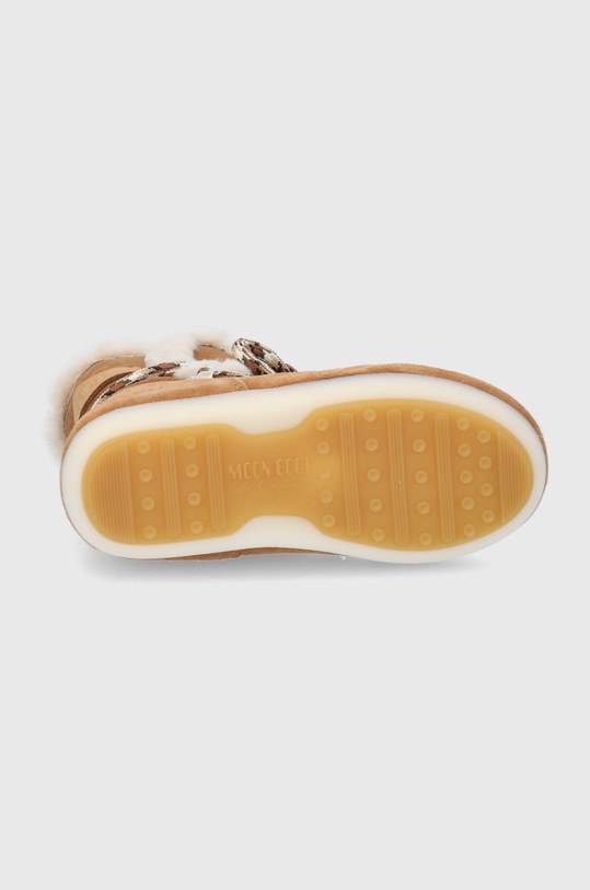 Moon Boot Śniegowce zamszowe Side High Shearling 24300100.M.BOOT.DK.SIDE brązowy