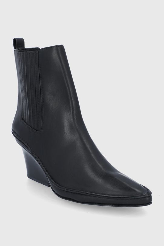 Tory Burch Kowbojki skórzane Lila 85448.006 czarny AW21