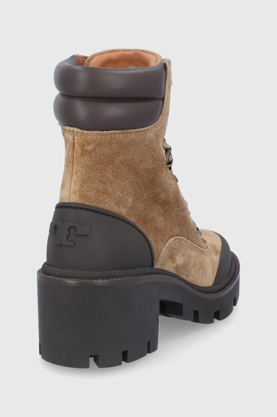 Încălțăminte Tory Burch Cizme din piele întoarsă Lug Sole Hiker 85490.200 maro