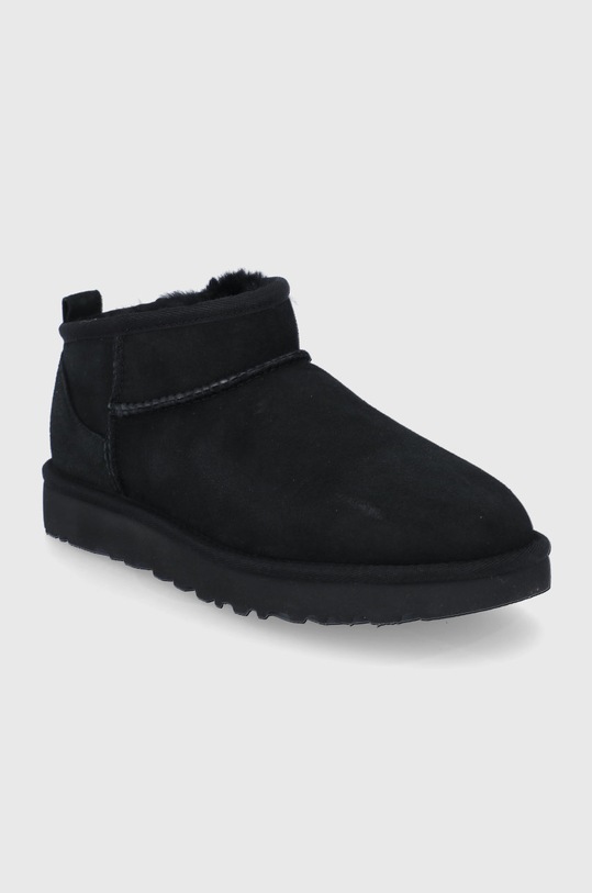 UGG śniegowce zamszowe Classic Ultra Mini 1116109.BLK czarny AA00