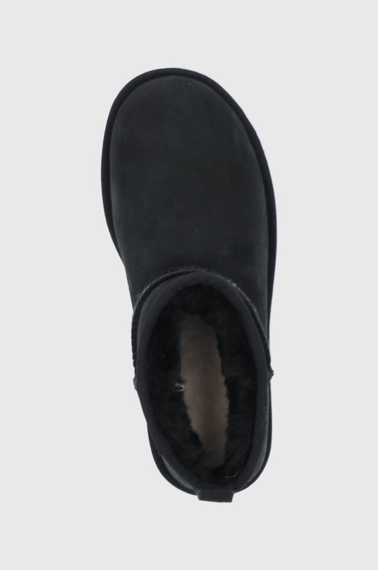 UGG śniegowce zamszowe Classic Ultra Mini czarny 1116109.BLK
