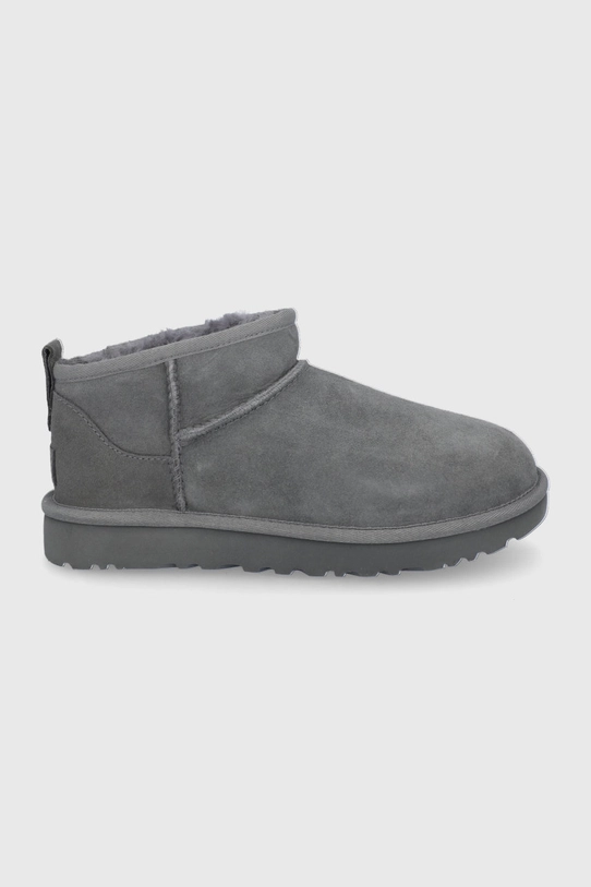 Cipele za snijeg od brušene kože UGG Classic Ultra Mini brušena koža siva 1116109.GREY